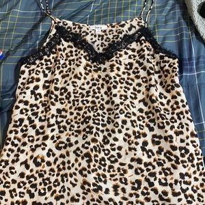 Bar III cheetah tank top